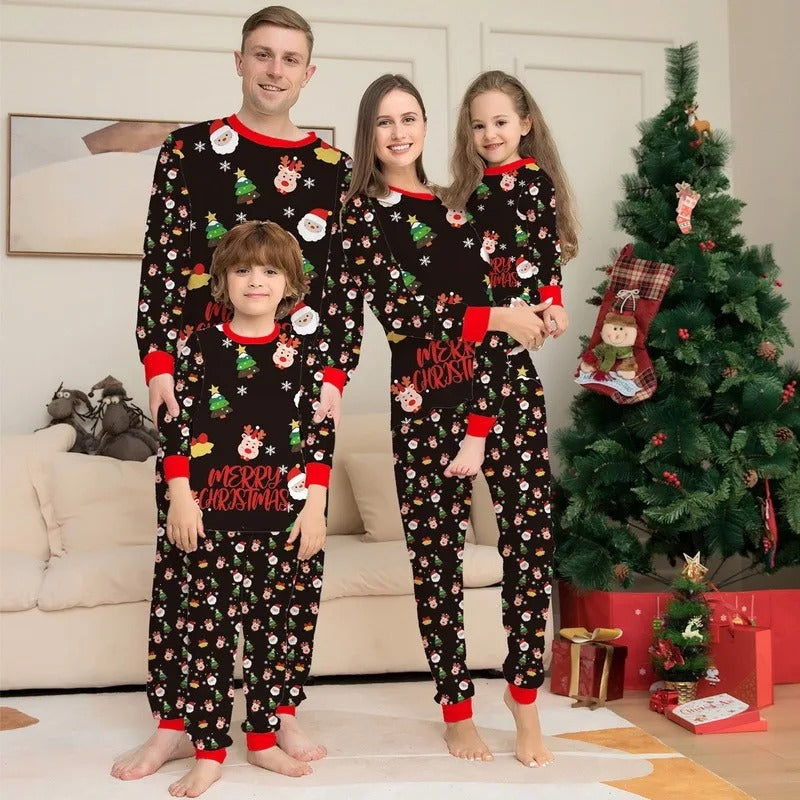 Kerstpyjama Set voor het Gezin Zachte Warme Kleding