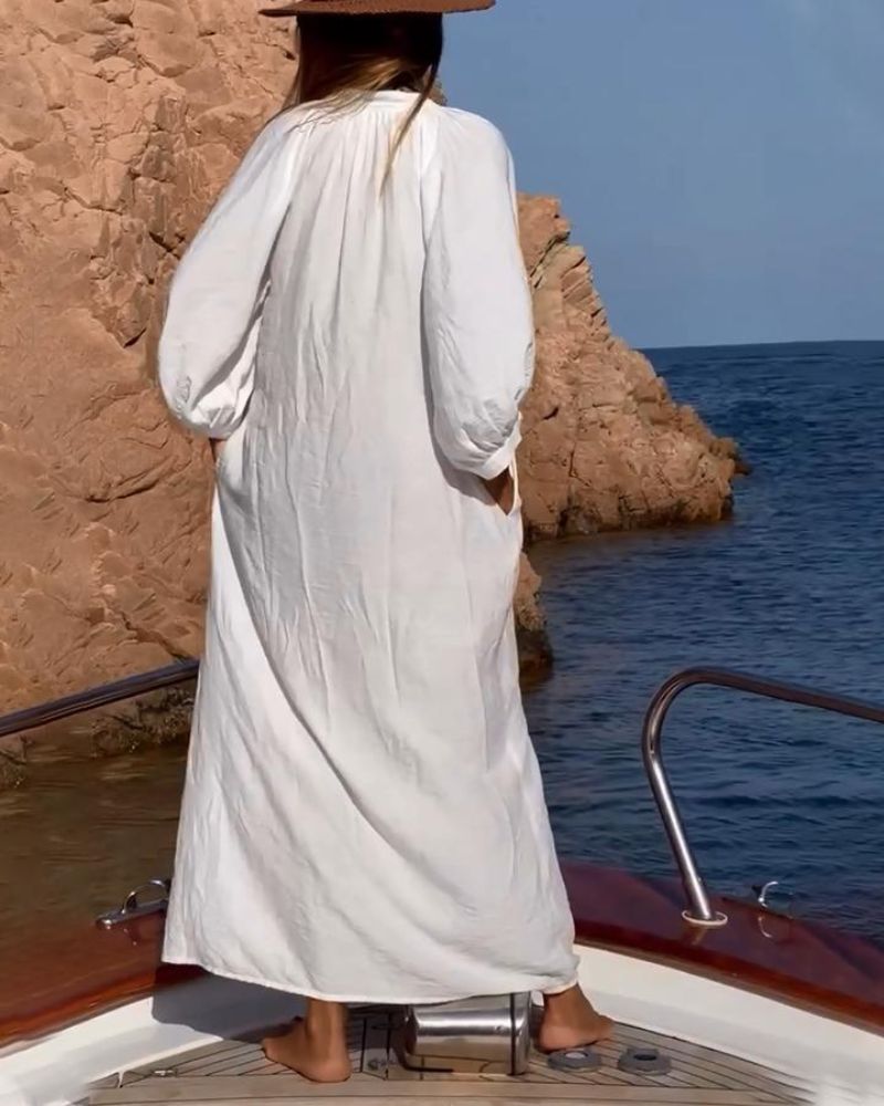 Vrouwen Maxi Jurk Lichte Stof Zomerjurk