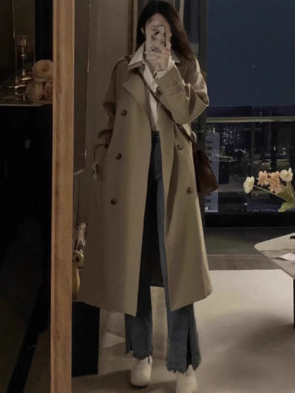 Trenchcoat Dames Langer Waterdicht Model - StudioMarella