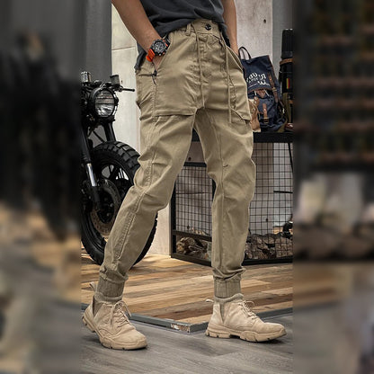 Heren Cargo Broek Ruime Zijzakken Losse Comfortabele Fit