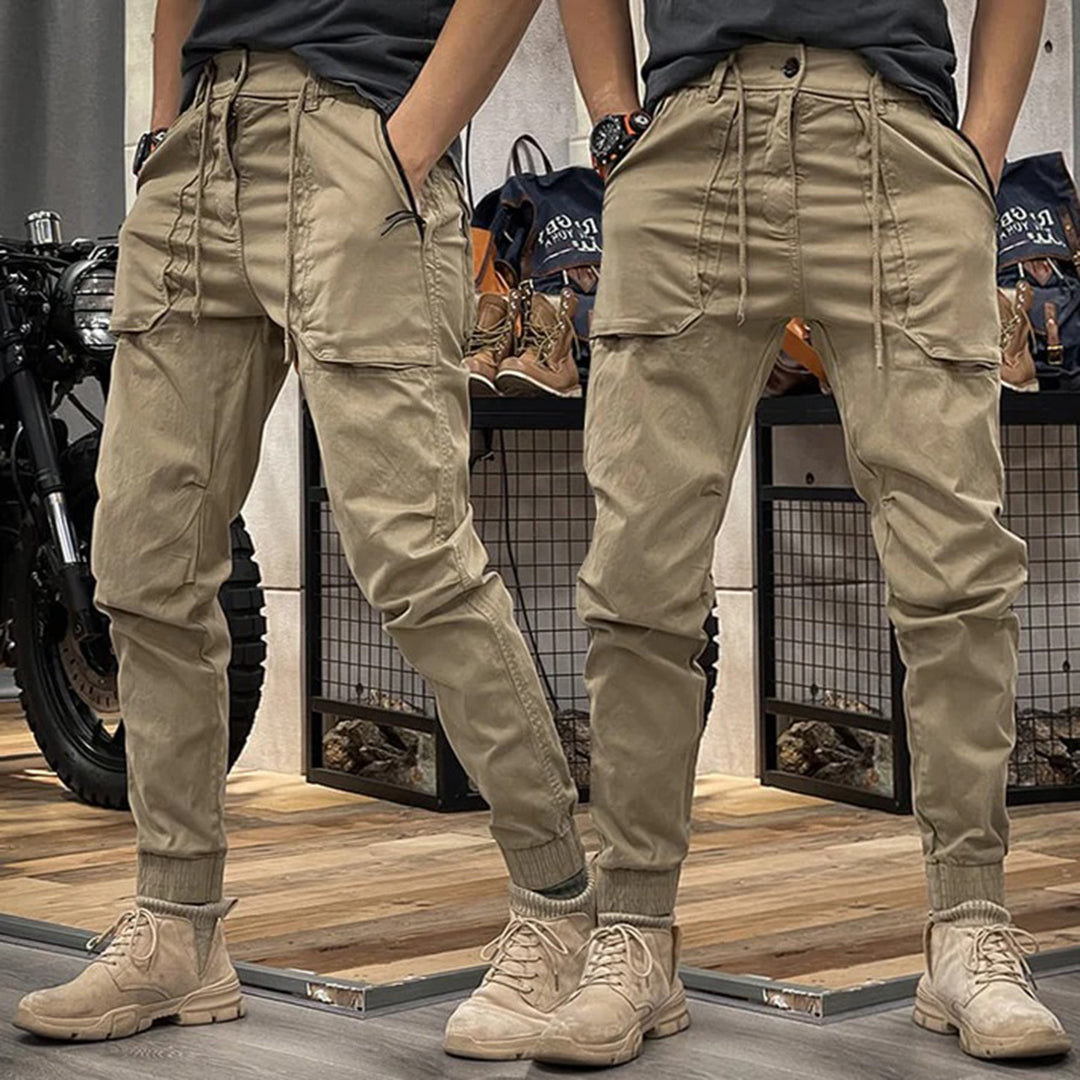 Heren Cargo Broek Ruime Zijzakken Losse Comfortabele Fit - StudioMarella