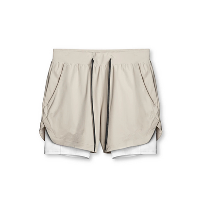 Heren Sportshort 2-in-1 Waterdichte Trainingsbroek