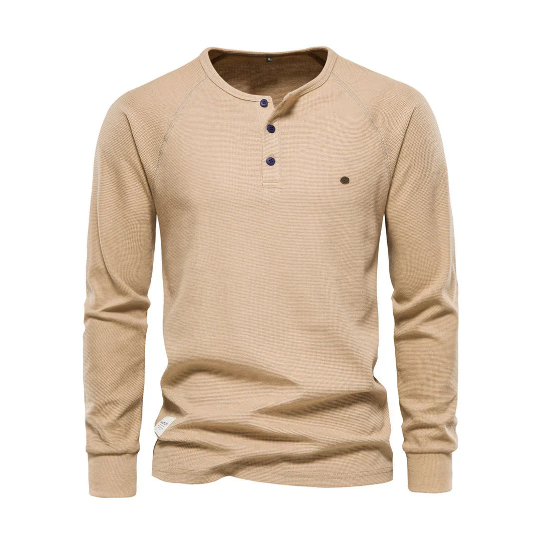 Heren Overhemd Lange Mouw Ronde Hals Knoopsluiting Comfortabel