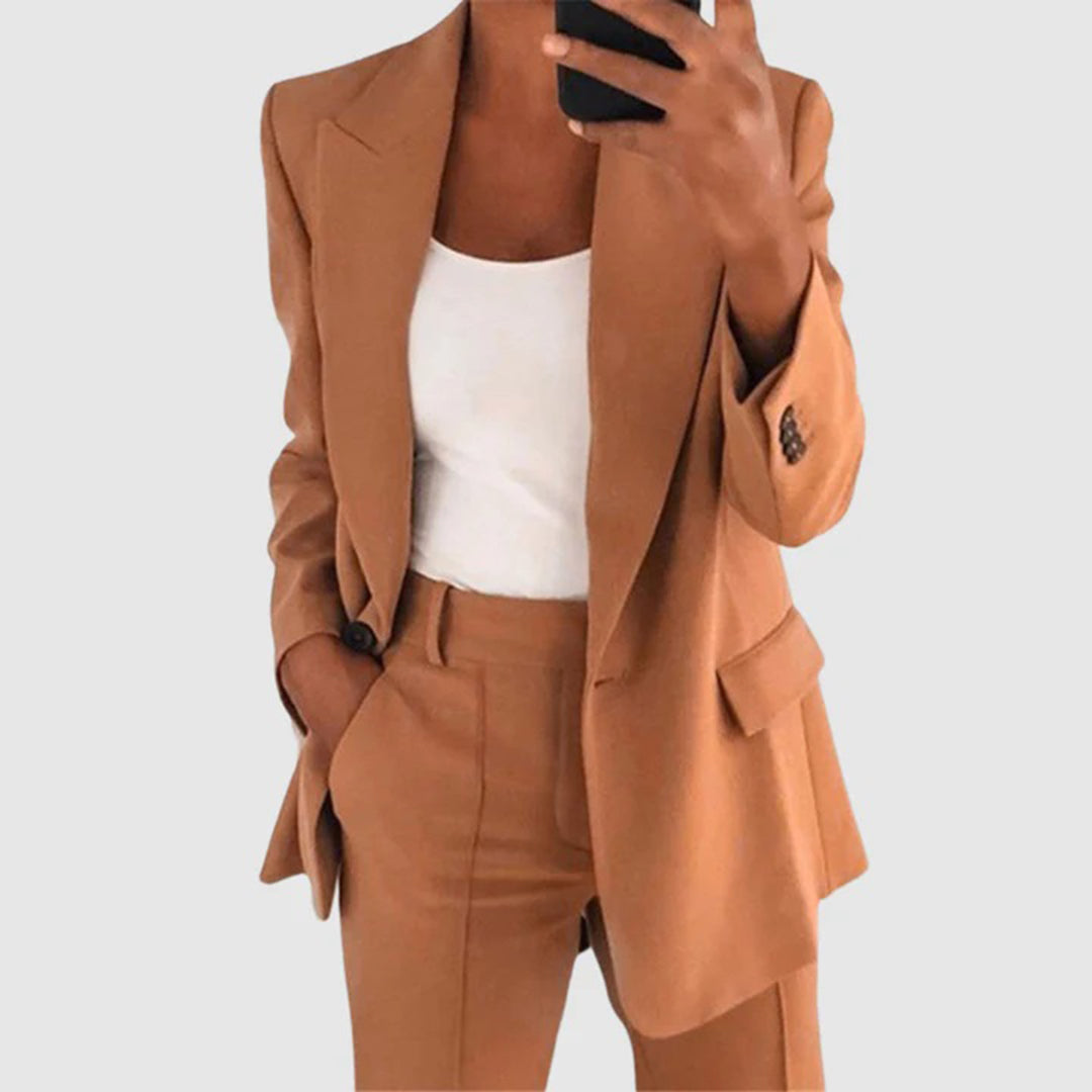 Dames Blazer Set Klassieke Pantalon met 2-Delige Pak