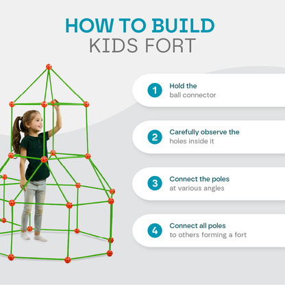 Bouwpakket Kinderen Speel Fort STEM 72 Of 144 Stuks Creatief