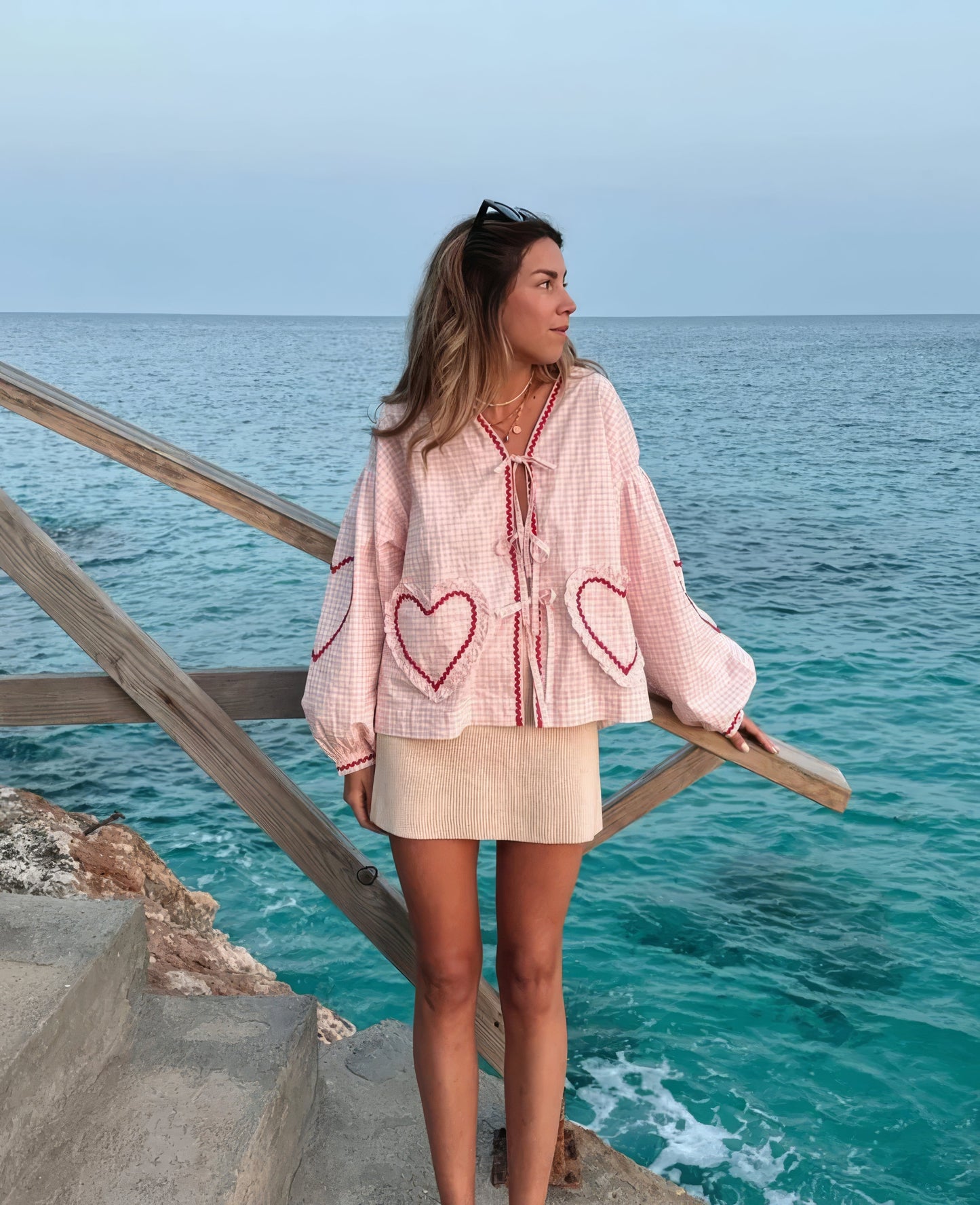 Vrouwen Top met Hartjesprint ZomerJurk Stijl