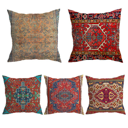 Kilim Kussenhoes 45x45 cm – Zachte Pluche met Uniek Patroon voor de Woonkamer