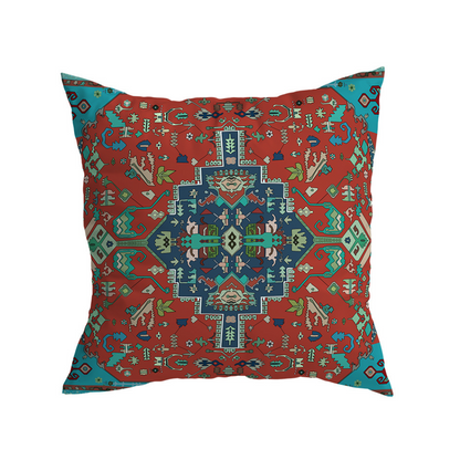 Kilim Kussenhoes 45x45 cm – Zachte Pluche met Uniek Patroon voor de Woonkamer
