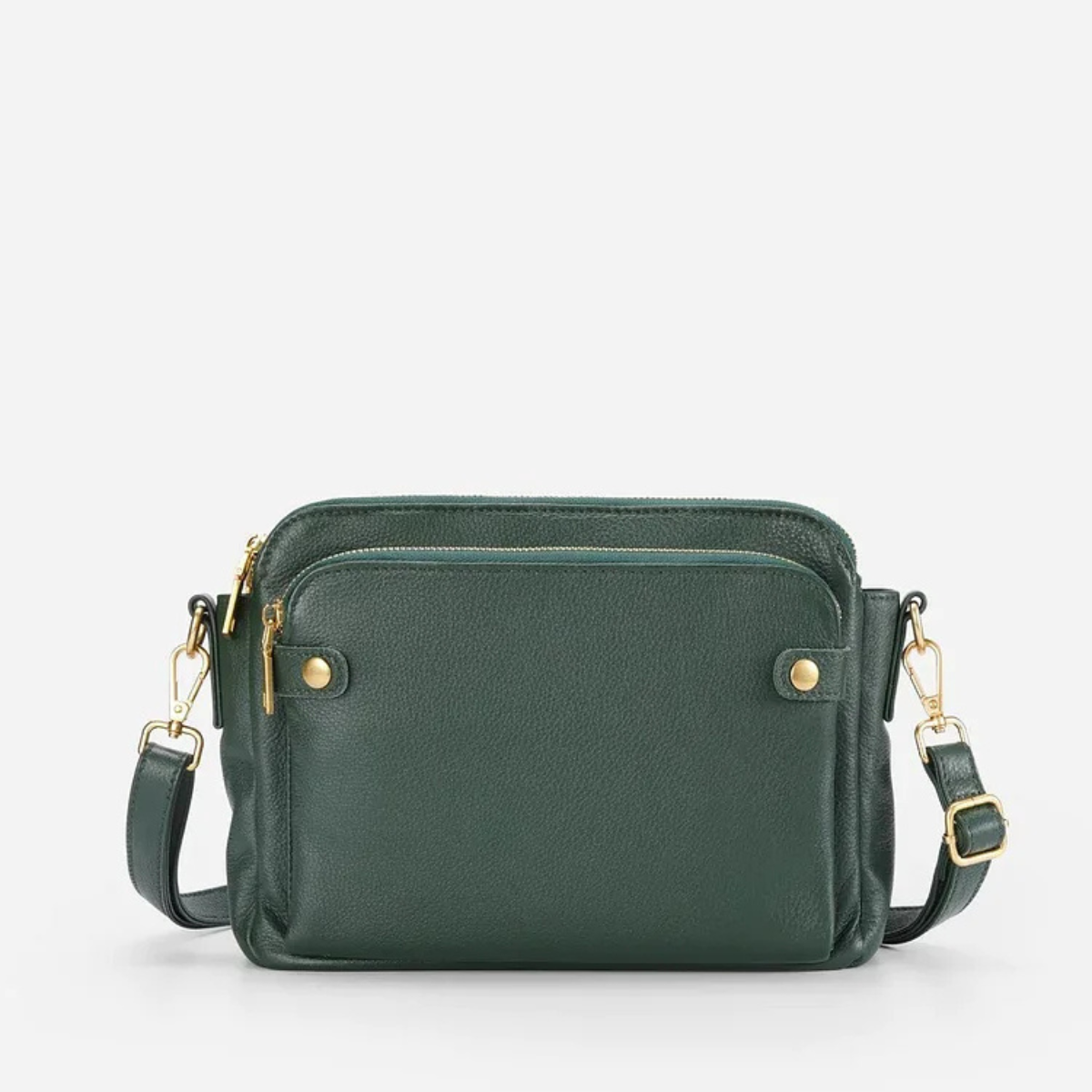 Leren Schoudertas met Geïntegreerde Portemonnee 9 Kaartvakken Compact Dagelijks Gebruik Dames Crossbody