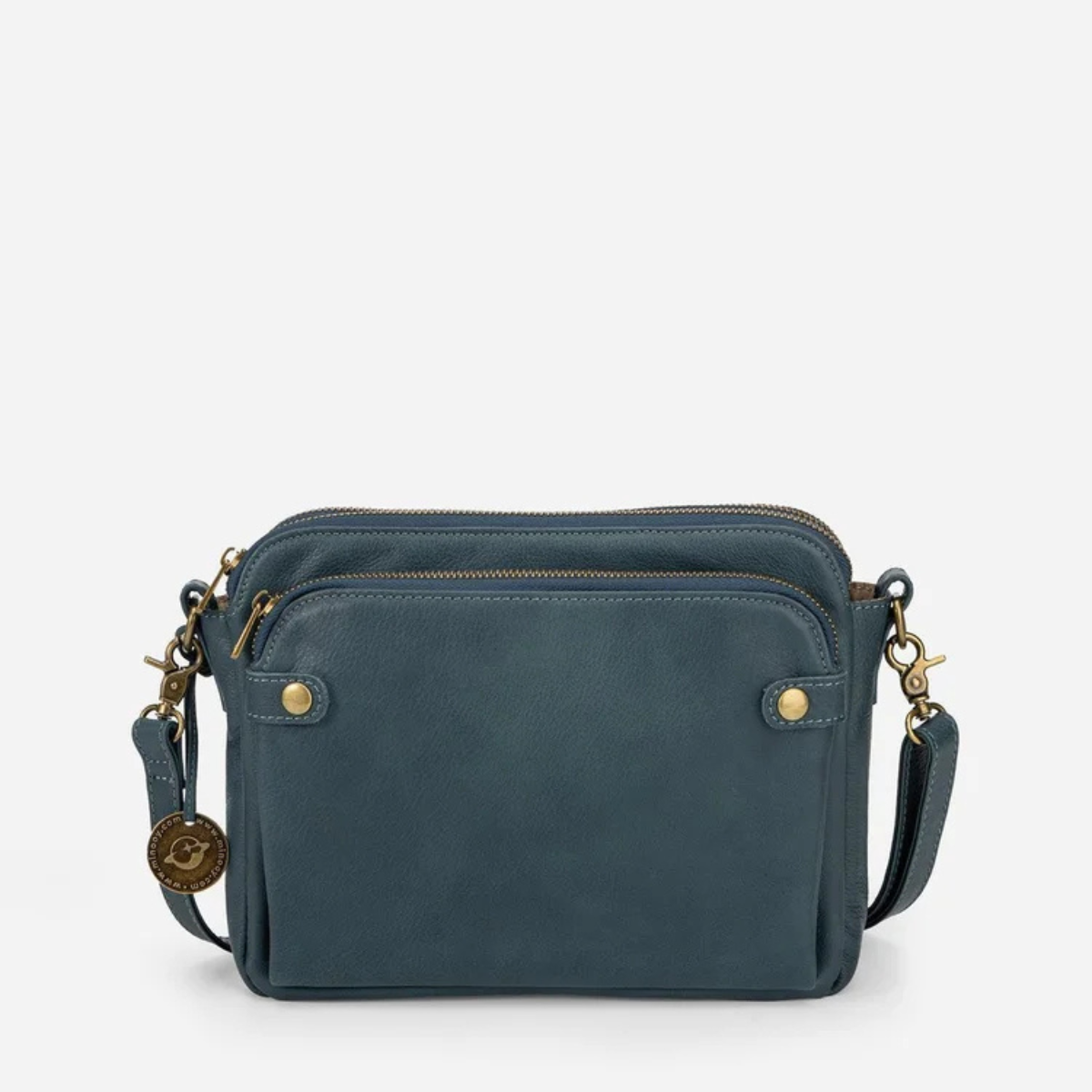 Leren Schoudertas met Geïntegreerde Portemonnee 9 Kaartvakken Compact Dagelijks Gebruik Dames Crossbody