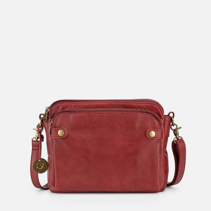 Leren Schoudertas met Geïntegreerde Portemonnee 9 Kaartvakken Compact Dagelijks Gebruik Dames Crossbody