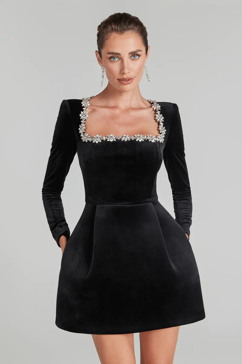 Velvet Jurk voor Vrouw Elegante Avondjurk Yassy - StudioMarella