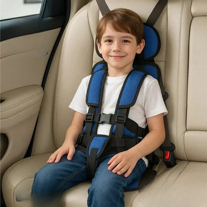 Opvouwbare Kinderzitje Reisstoeltje Zwart met Vijfpuntsgordel | Compact voor Taxi Mietwagen en Vakantie Onderweg met Kinderen