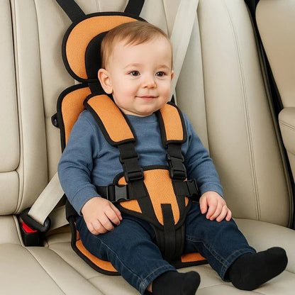 Opvouwbare Kinderzitje Reisstoeltje Zwart met Vijfpuntsgordel | Compact voor Taxi Mietwagen en Vakantie Onderweg met Kinderen