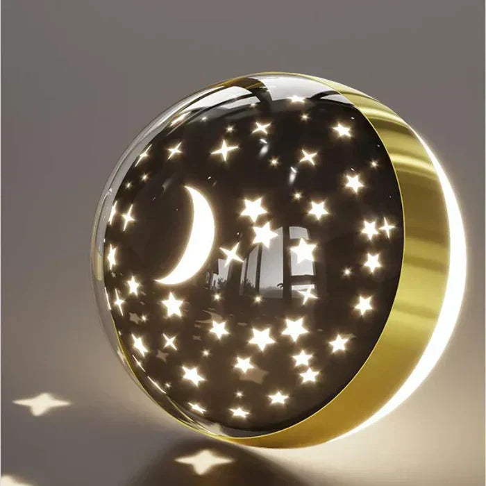 Wandlamp Kinderkamer Astronaut LED Goud Sterren Maan Nachtlamp Jongens Meisjes Babykamer Wandlicht Ruimtevaart Sfeerlamp