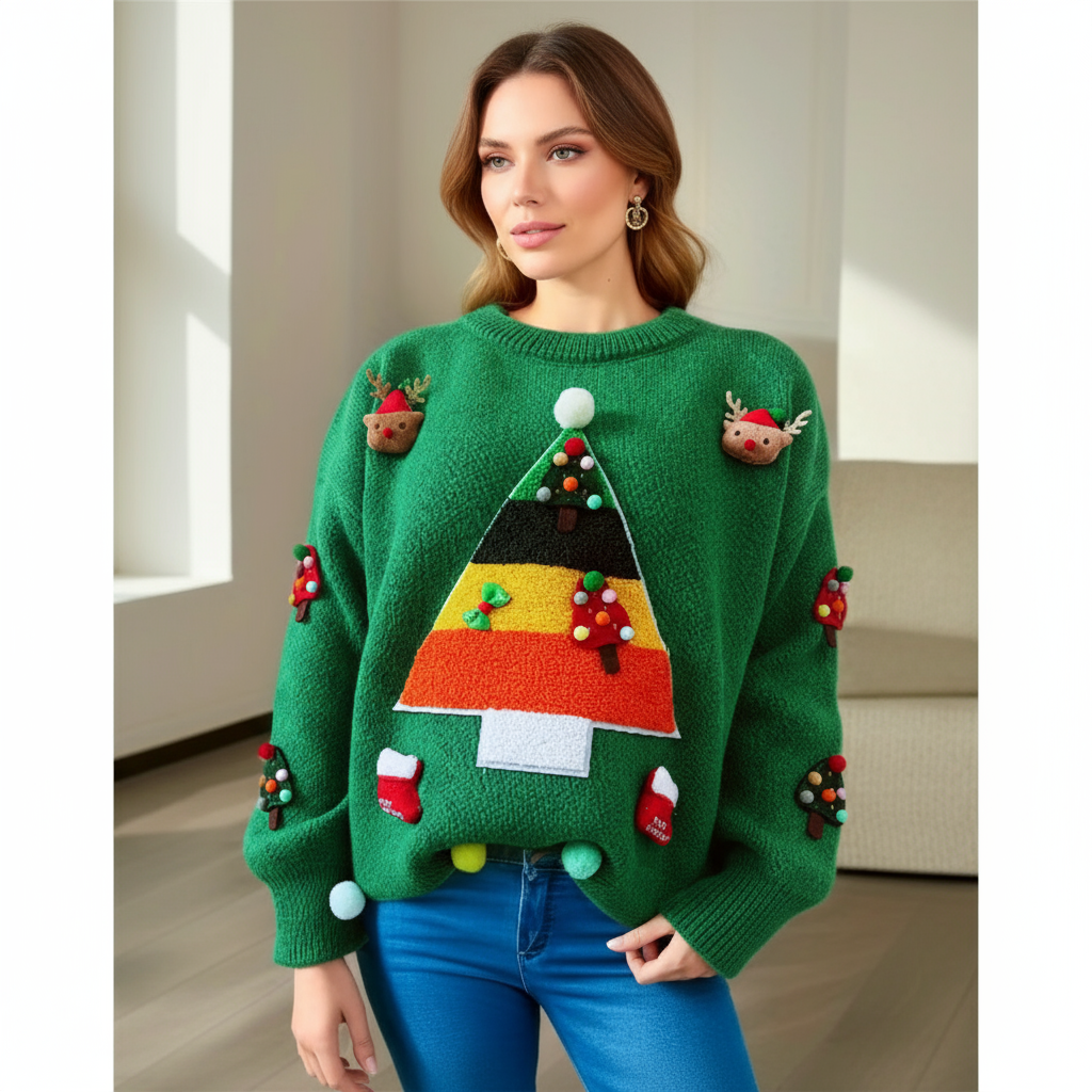 Kira Dames Kersttrui | Zacht Acryl, Comfortabele Pasvorm 1