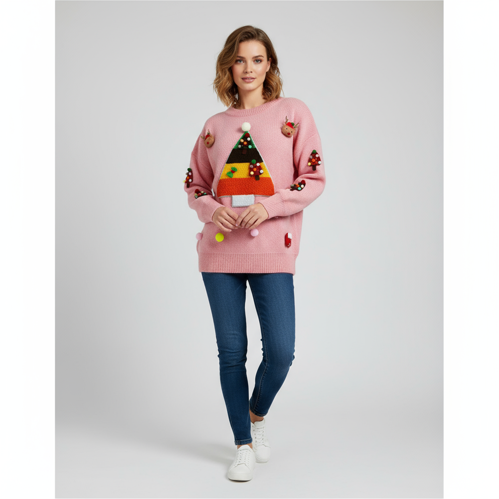 Kira Dames Kersttrui | Zacht Acryl, Comfortabele Pasvorm 3