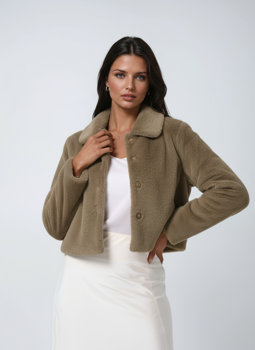 Kira Dames Winterjas | Zachte Faux Fur, Boxy Silhouet 8