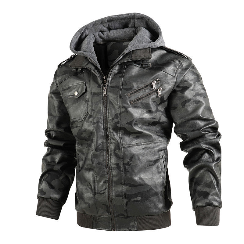 Kivits | Comfortabel leren jack met capuchon 5