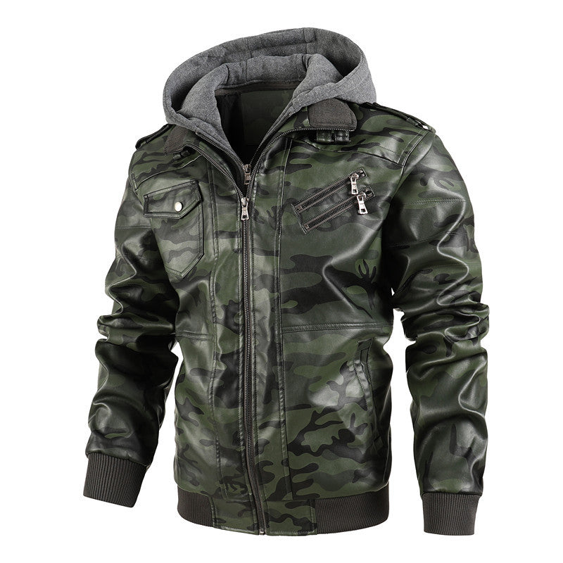 Kivits | Comfortabel leren jack met capuchon 6