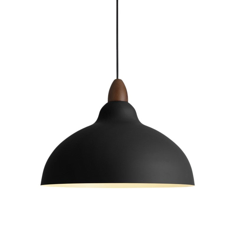 Scandinavische hanglamp hout metaal beige eetkamer keuken verlichting modern minimalistisch design E27 LED verstelbaar