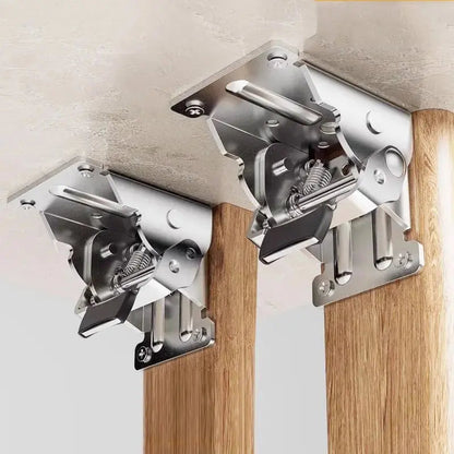 Klaptafelbeslag Staal – Zelfvergrendelend tot 225 kg – 90° Montage – 2 Stuks