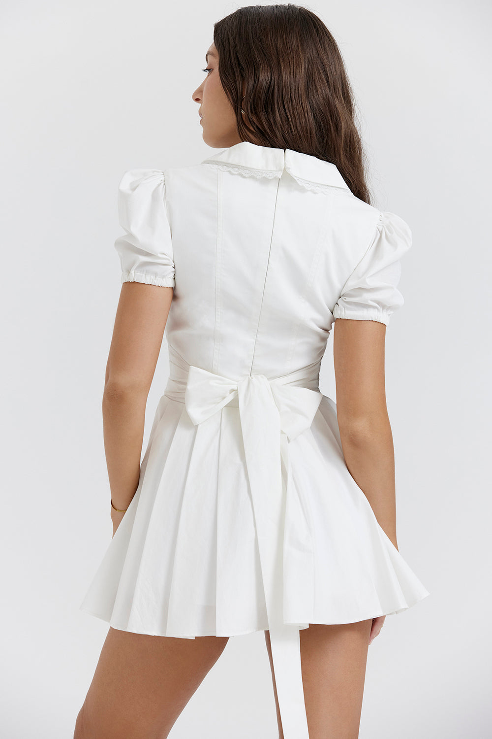 Klassieke Minirok Jurk met V-hals Geplisseerd Elegance