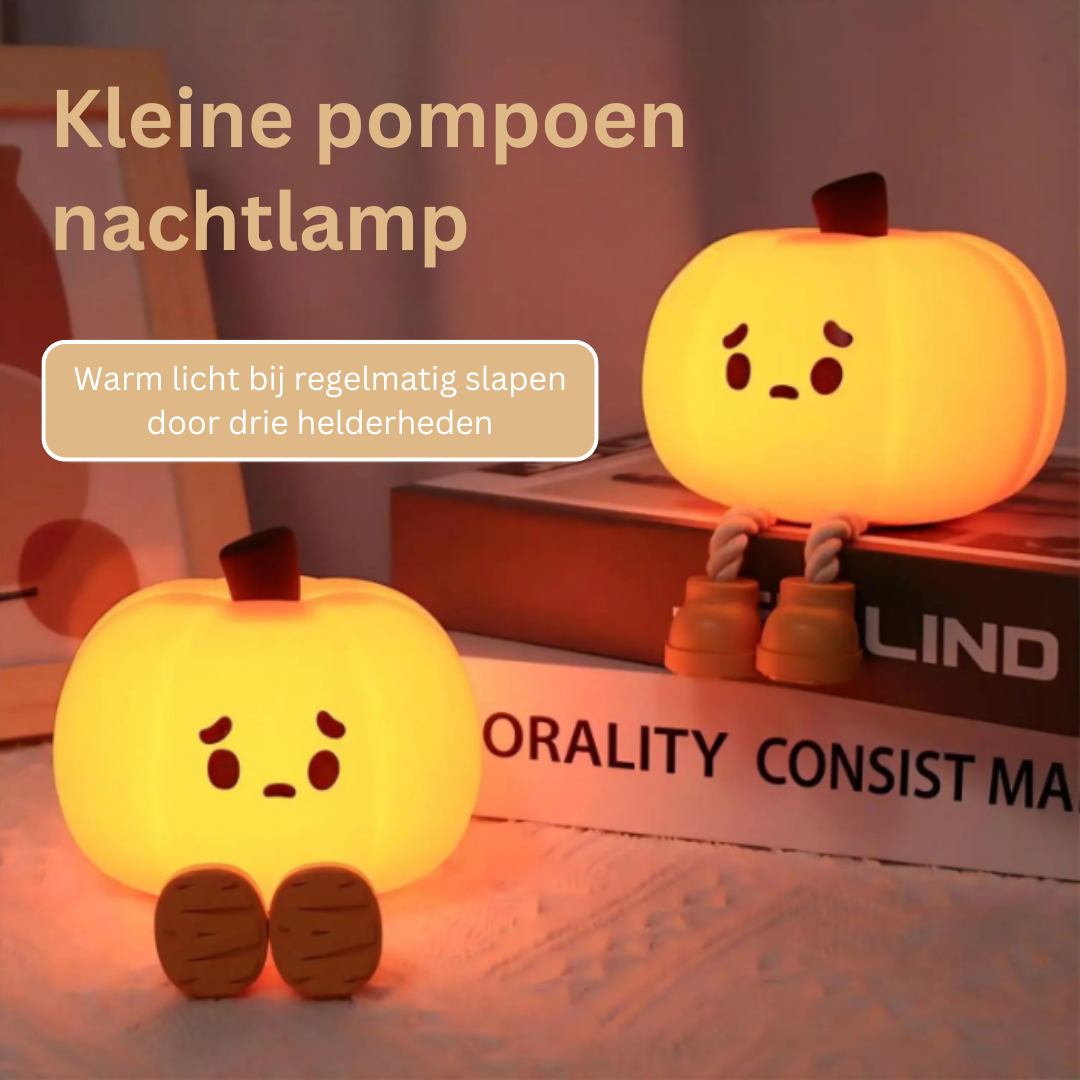 Decoratief Pompoennachtlampje met Touch-bediening en Dimfunctie – Sfeerverlichting voor Kinderen en Volwassenen