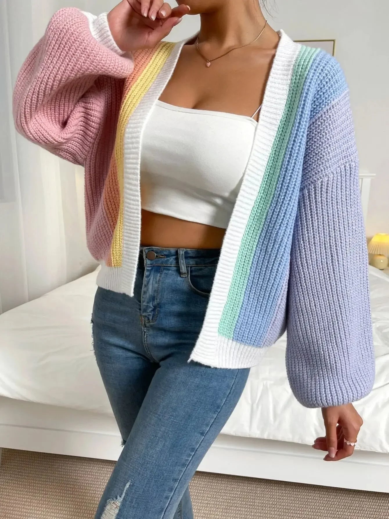 Kleurrijk Colourblock Vest voor Dames | Casual Mode 1
