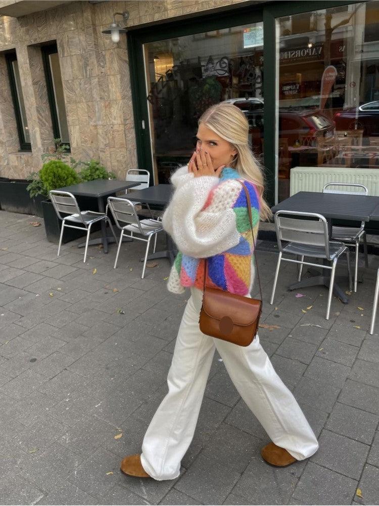 Gebreide Trui voor Vrouw Kleurrijk en Stijlvol