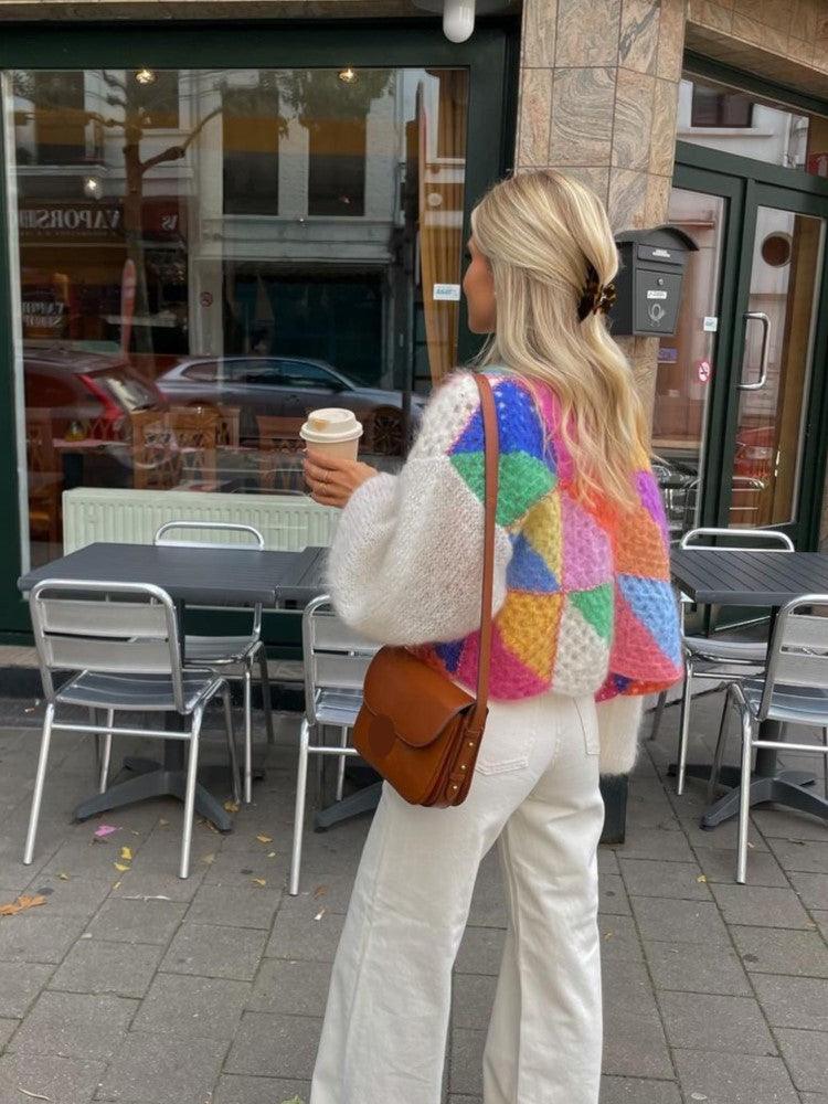 Gebreide Trui voor Vrouw Kleurrijk en Stijlvol