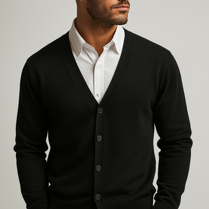 Elegante Herencardigan met V-hals - StudioMarella