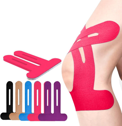 Kniebandage Voorgeknipte Kinesio Tape Zwart Sport Knieondersteuning | Flexibel Ademend Waterdicht