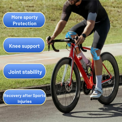 Kniebandage Voorgeknipte Kinesio Tape Zwart Sport Knieondersteuning | Flexibel Ademend Waterdicht