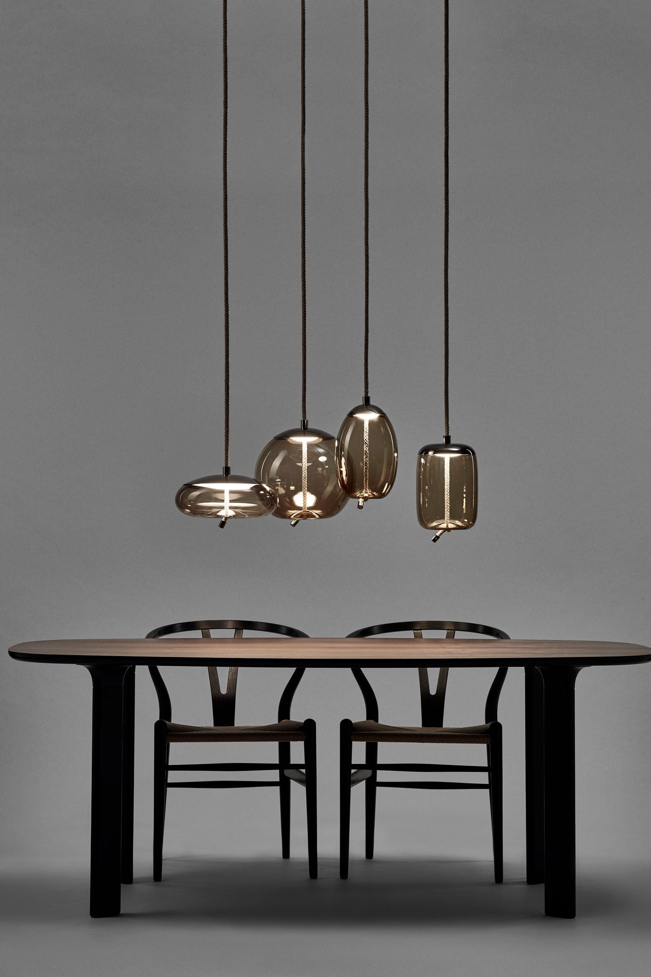 Handgeblazen Glazen Hanglamp Modern Design – Glas en Metaal – Instelbare Kabel 150cm – Geïntegreerde LED – 4 Modellen & Kleuropties