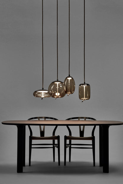 Handgeblazen Glazen Hanglamp Modern Design – Glas en Metaal – Instelbare Kabel 150cm – Geïntegreerde LED – 4 Modellen & Kleuropties