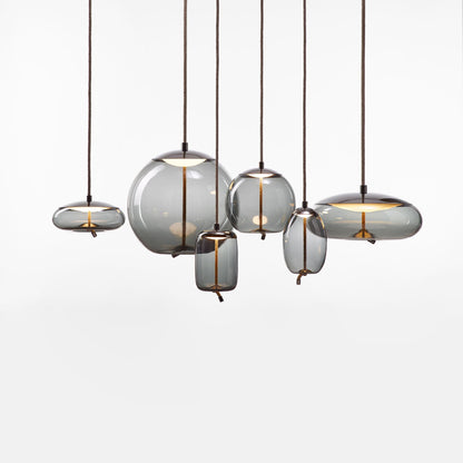 Handgeblazen Glazen Hanglamp Modern Design – Glas en Metaal – Instelbare Kabel 150cm – Geïntegreerde LED – 4 Modellen & Kleuropties