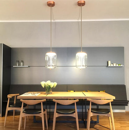 Handgeblazen Glazen Hanglamp Modern Design – Glas en Metaal – Instelbare Kabel 150cm – Geïntegreerde LED – 4 Modellen & Kleuropties