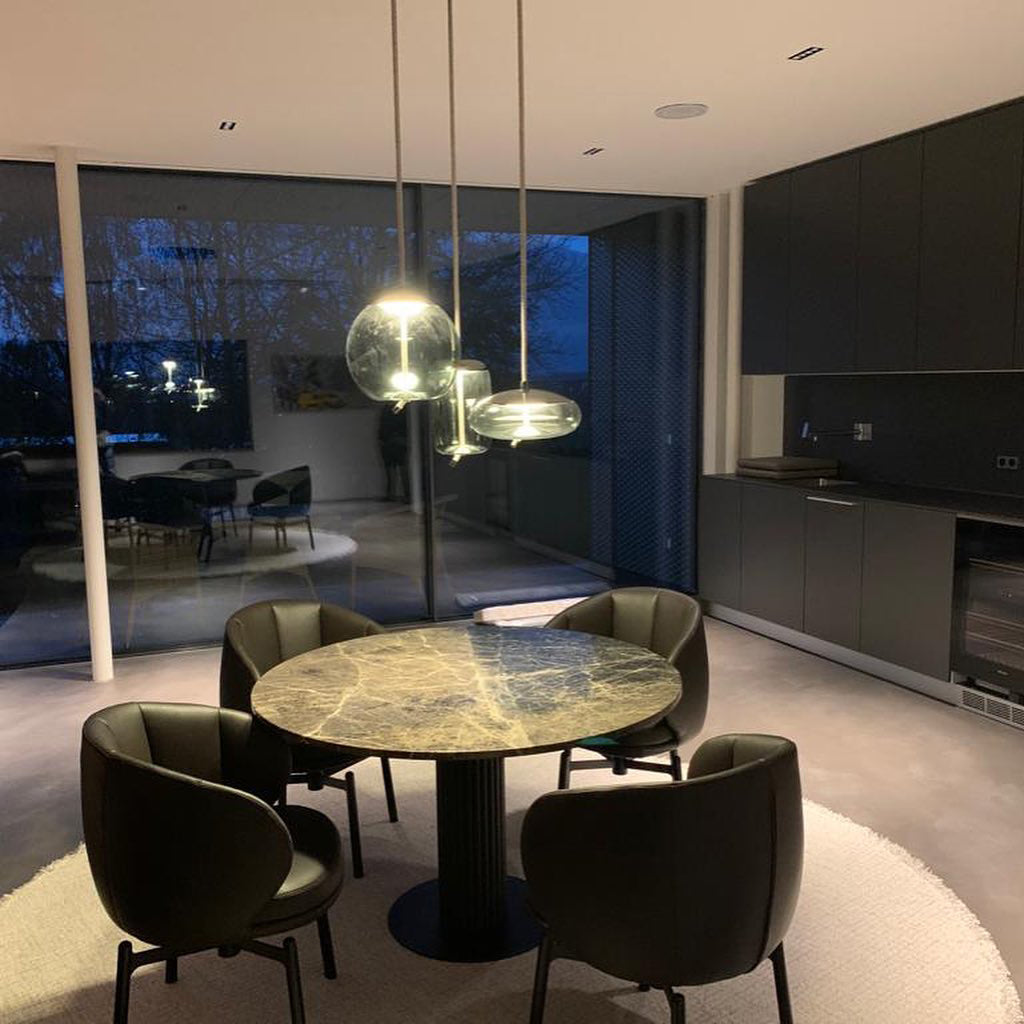 Handgeblazen Glazen Hanglamp Modern Design – Glas en Metaal – Instelbare Kabel 150cm – Geïntegreerde LED – 4 Modellen & Kleuropties