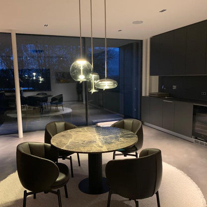 Handgeblazen Glazen Hanglamp Modern Design – Glas en Metaal – Instelbare Kabel 150cm – Geïntegreerde LED – 4 Modellen & Kleuropties