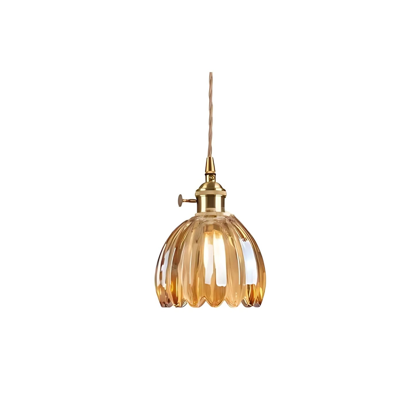 Hanglamp Glas E27 Amber Tulpvorm Retro Eettafel Woonkamer Hal Vintage Glazen Hanglamp Sfeerverlichting