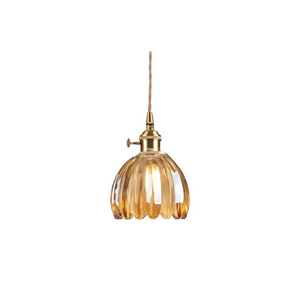 Hanglamp Glas E27 Amber Tulpvorm Retro Eettafel Woonkamer Hal Vintage Glazen Hanglamp Sfeerverlichting
