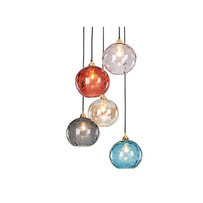Hanglamp Glas E26 20 cm Grijs Eettafel Woonkamer Slaapkamer Rookglas Bollamp Pendellamp Sfeerverlichting
