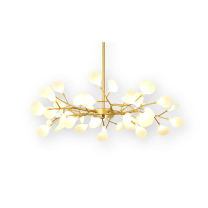 Hanglamp LED Metaal Goud Acryl Wit Woonkamer Eetkamer Moderne Designlamp Plafondlamp Organisch Lichtarmatuur