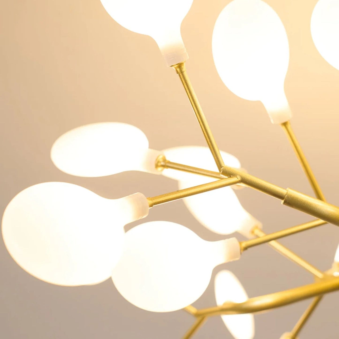 Hanglamp LED Metaal Goud Acryl Wit Woonkamer Eetkamer Moderne Designlamp Plafondlamp Organisch Lichtarmatuur