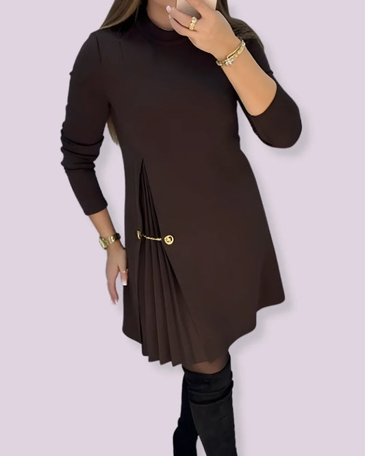 Dames elegante jurk met lange mouwen - StudioMarella