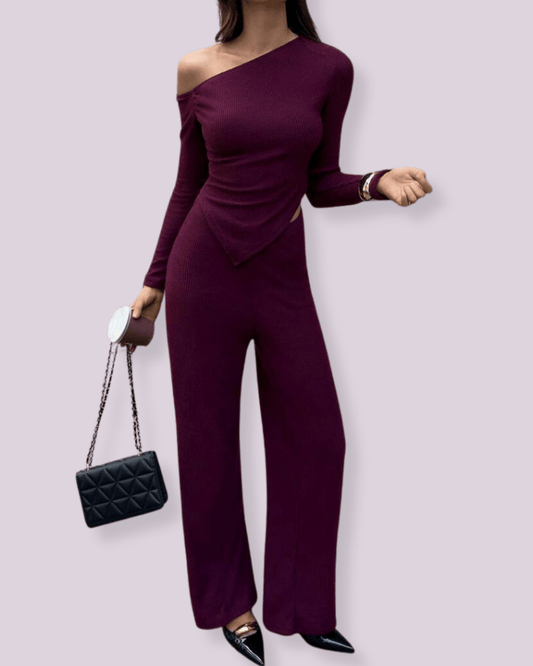 Dames Tweedelig Setje One Shoulder Stijl - StudioMarella