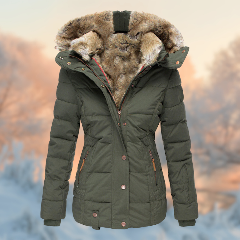 Damesjas Warm Gewatteerd met Pluche Fleece Voering