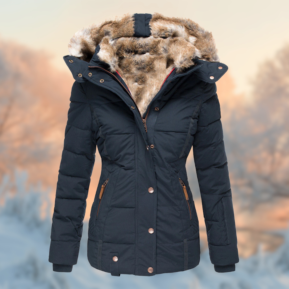 Damesjas Warm Gewatteerd met Pluche Fleece Voering