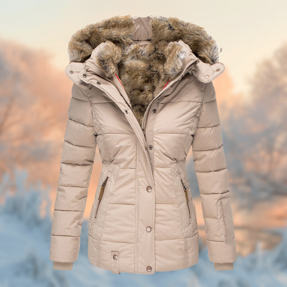 Damesjas Warm Gewatteerd met Pluche Fleece Voering - StudioMarella